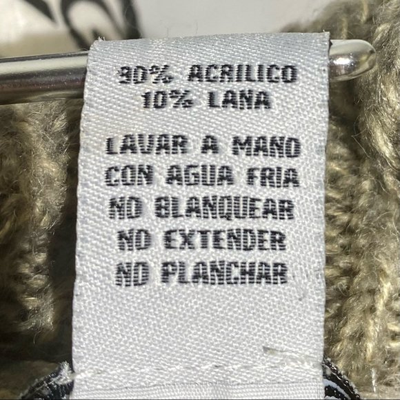 Sisters Cowl Neck Poncho Cable Knit Multi-Colored - Picture 8 of 8